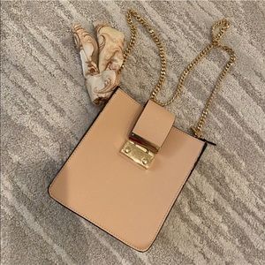 Zara Square Handbag on golden chain